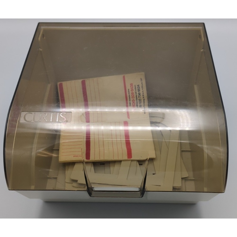 VTG 5.25" Floppy Disk Data Case 80's Smoky Lucite Plastic Storage Caddy Dividers